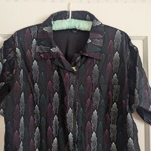 Nooworks Fireworks Jumpsuit: Black, Purple & Teal